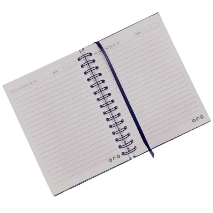 AGENDA PERMANENTE HOLOGRAFICO CINZA A5 15X21CM 160 FOLHAS - WINCY - Image 5