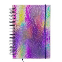 AGENDA PERMANENTE HOLOGRAFICO ROSA A5 15X21CM 160 FOLHAS - WINCY