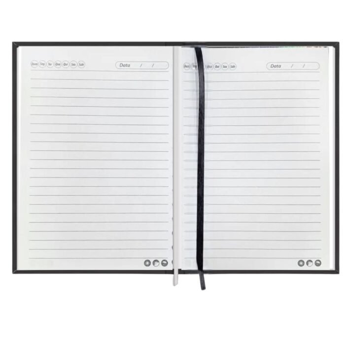 AGENDA PERMANENTE SOCIAL CINZA EXECUTIVA A5 15X22 COURO SINTETICO - WINCY - Image 2
