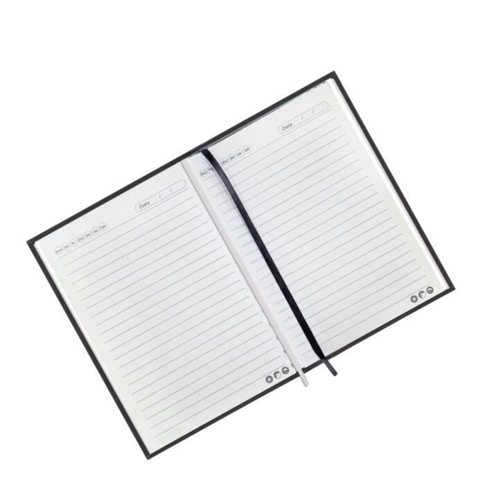 AGENDA PERMANENTE SOCIAL CINZA EXECUTIVA A5 15X22 COURO SINTETICO - WINCY - Image 6