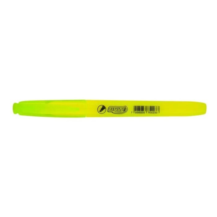 CANETA MARCA TEXTO FLUORESCENTE COR AMARELO - BRW