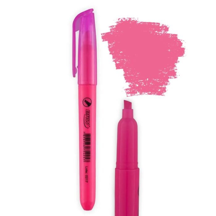 CANETA MARCA TEXTO FLUORESCENTE COR ROSA - BRW - Image 2