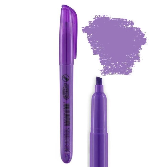 CANETA MARCA TEXTO FLUORESCENTE COR ROXO CX 12 UNIDADES - BRW - Image 3