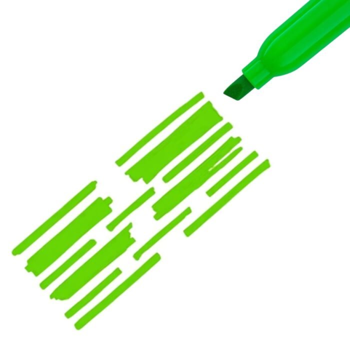 CANETA MARCA TEXTO FLUORESCENTE COR VERDE CX 12 UNIDADES - BRW - Image 4