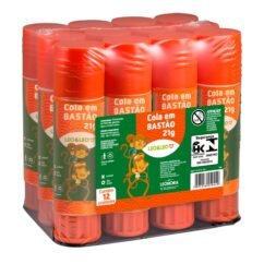 COLA EM BASTÃO 21G KIT 12 UNIDADES - LEONORA