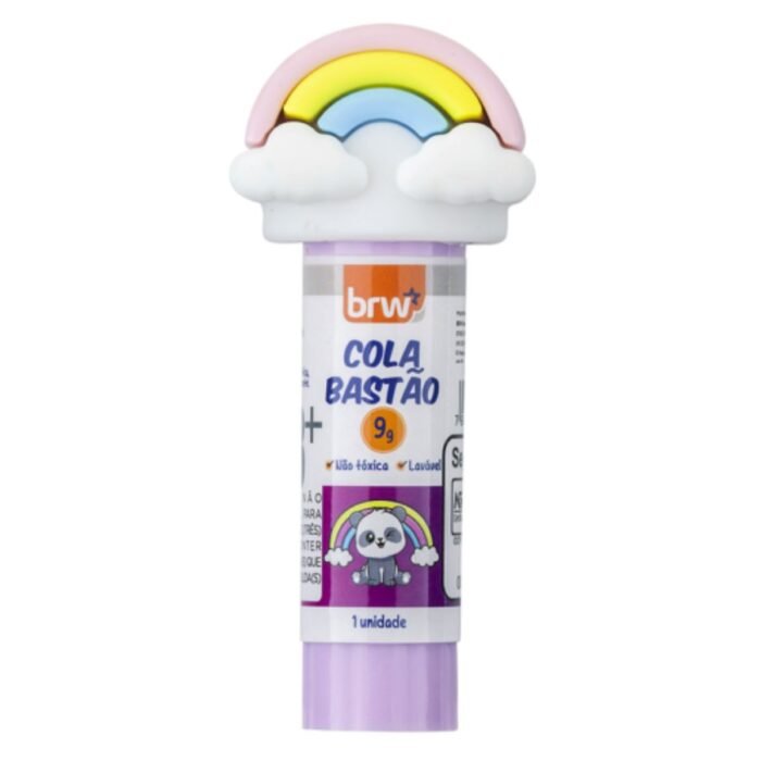 COLA EM BASTÃO COM PONTEIRA TEMATICA JOYFUL ARCO IRIS 9G - BRW