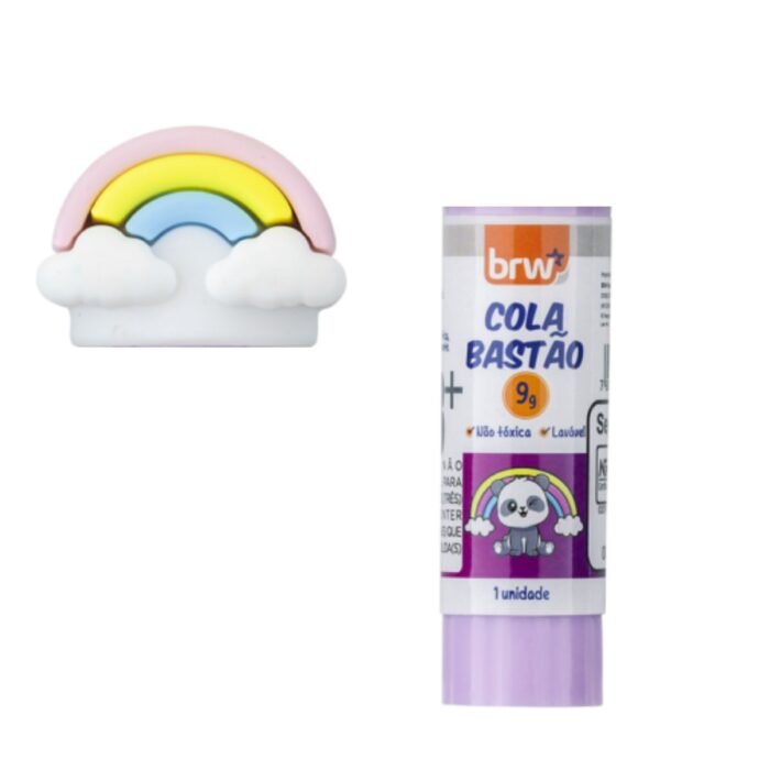 COLA EM BASTÃO COM PONTEIRA TEMATICA JOYFUL ARCO IRIS 9G - BRW - Image 4