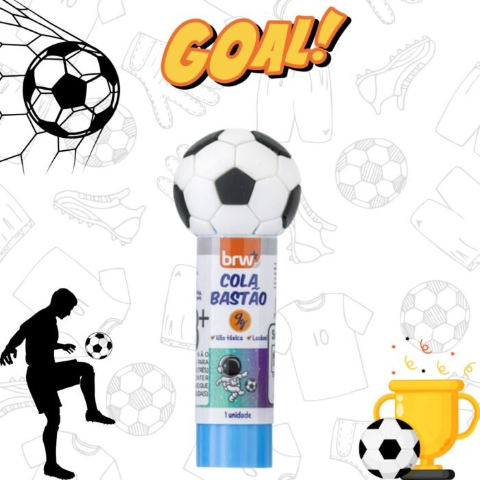 COLA EM BASTÃO COM PONTEIRA TEMATICA JOYFUL BOLA DE FUTEBOL 9G - BRW - Image 2
