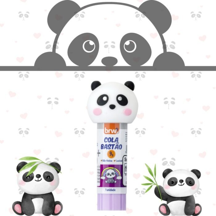 COLA EM BASTÃO COM PONTEIRA TEMATICA JOYFUL PANDA PANDINHA 9G - BRW - Image 2
