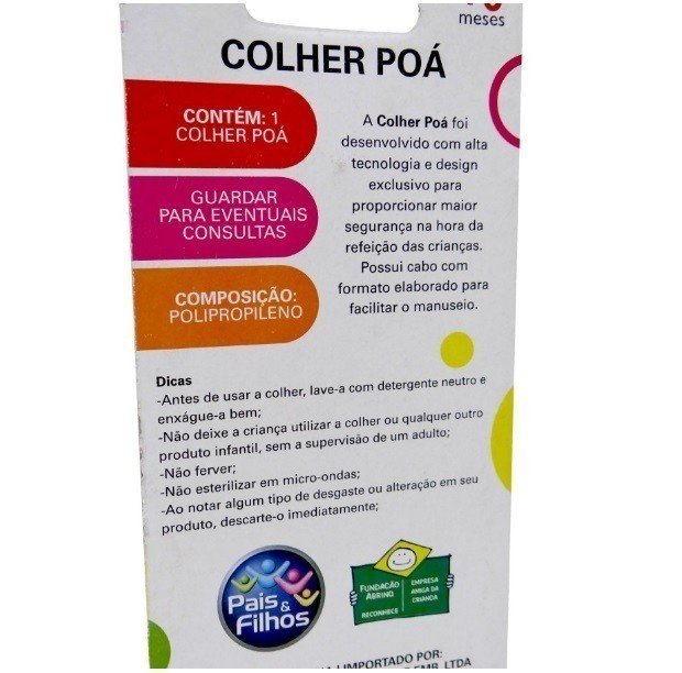 COLHER INFANTIL POÁ ROSA PARA BEBES - PAIS E FILHOS - Image 4