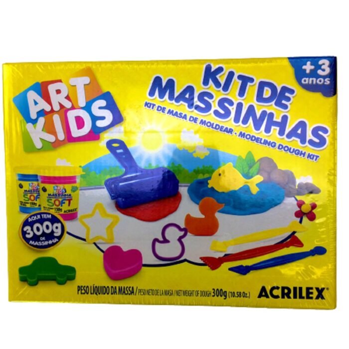 MASSA PARA MODELAR CRIATIVA KIT MASSINHA COM ROLINHO 300G - ACRILEX