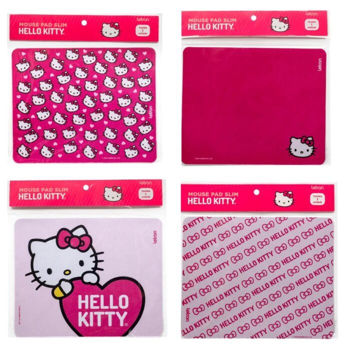 MOUSE PAD SLIM HELLO KITTY ESTAMPAS 22x18CM BLISTER 1 UNIDADE LETRON - LEONORA - Image 2