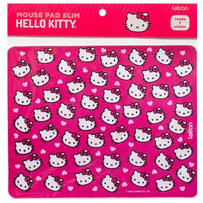 MOUSE PAD SLIM HELLO KITTY ESTAMPAS 22x18CM BLISTER 1 UNIDADE LETRON - LEONORA - Image 5