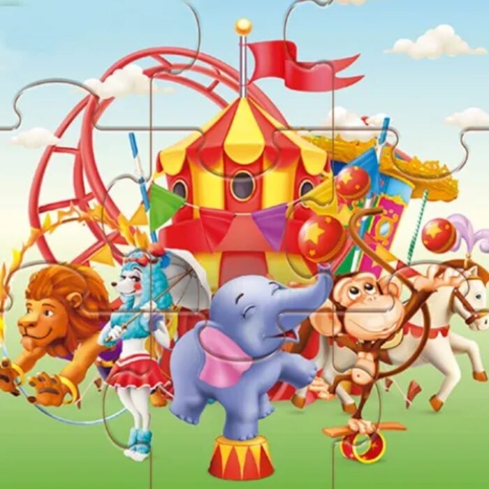 QUEBRA CABEÇA CIRCO MADEIRA 9 PEÇAS - PAIS E FILHOS - Image 2