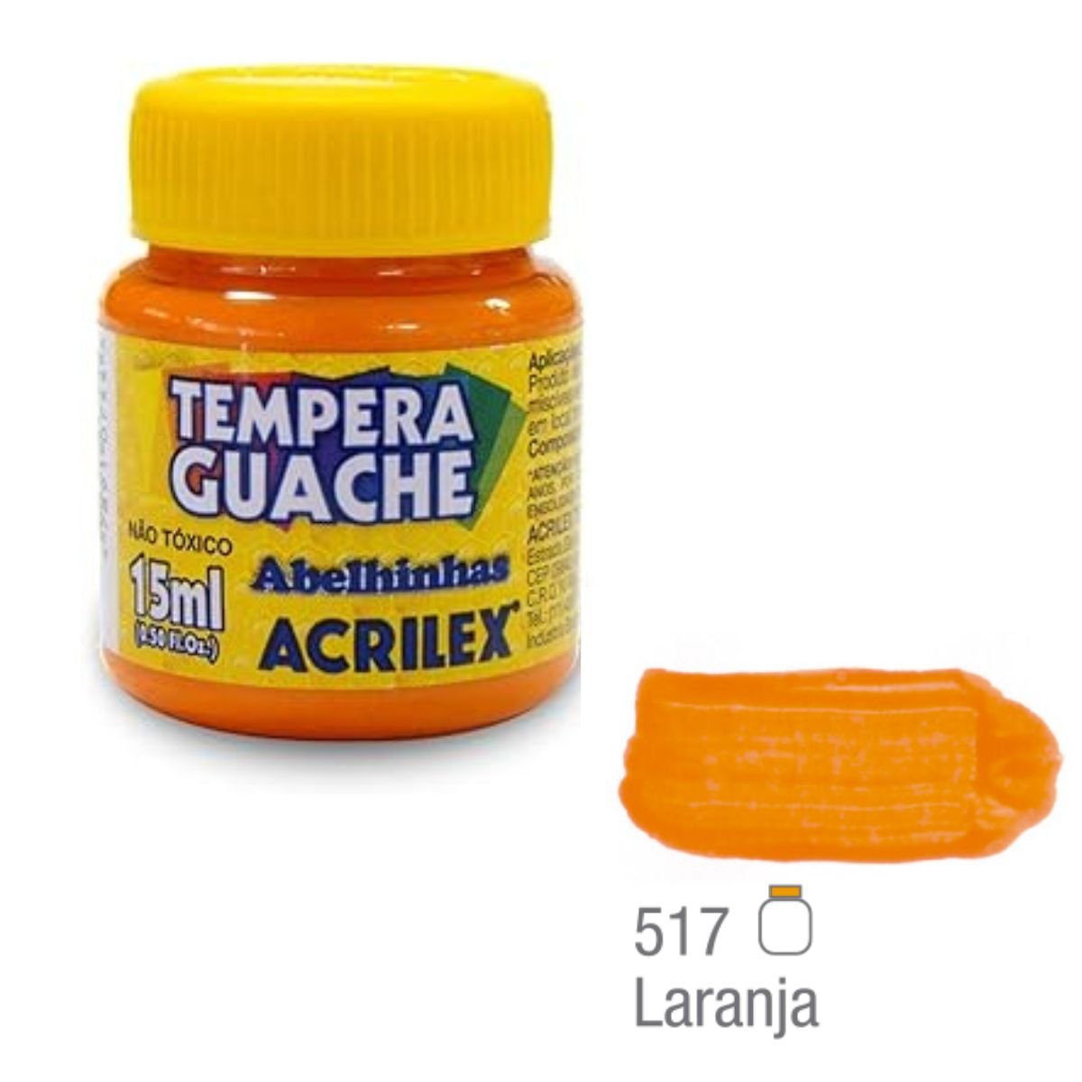 TINTA GUACHE LARANJA 15ML CX COM 12 UNIDADES - ACRILEX - Image 2