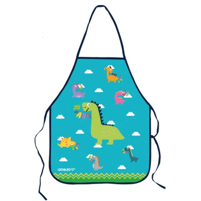 AVENTAL INFANTIL ESCOLAR IMPERMEAVEL DINOSSAURO DINO - LEONORA
