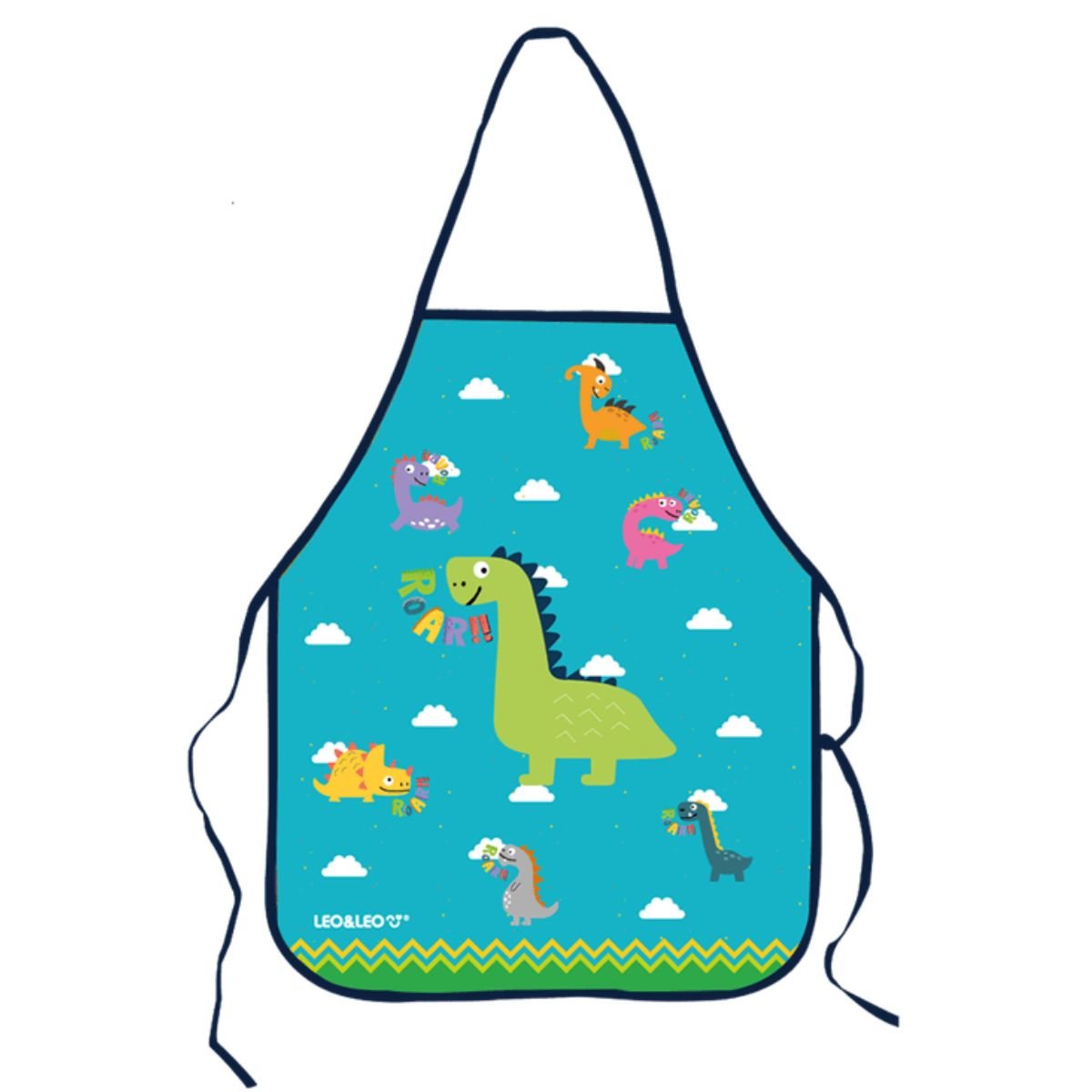 AVENTAL INFANTIL ESCOLAR IMPERMEAVEL DINOSSAURO DINO - LEONORA