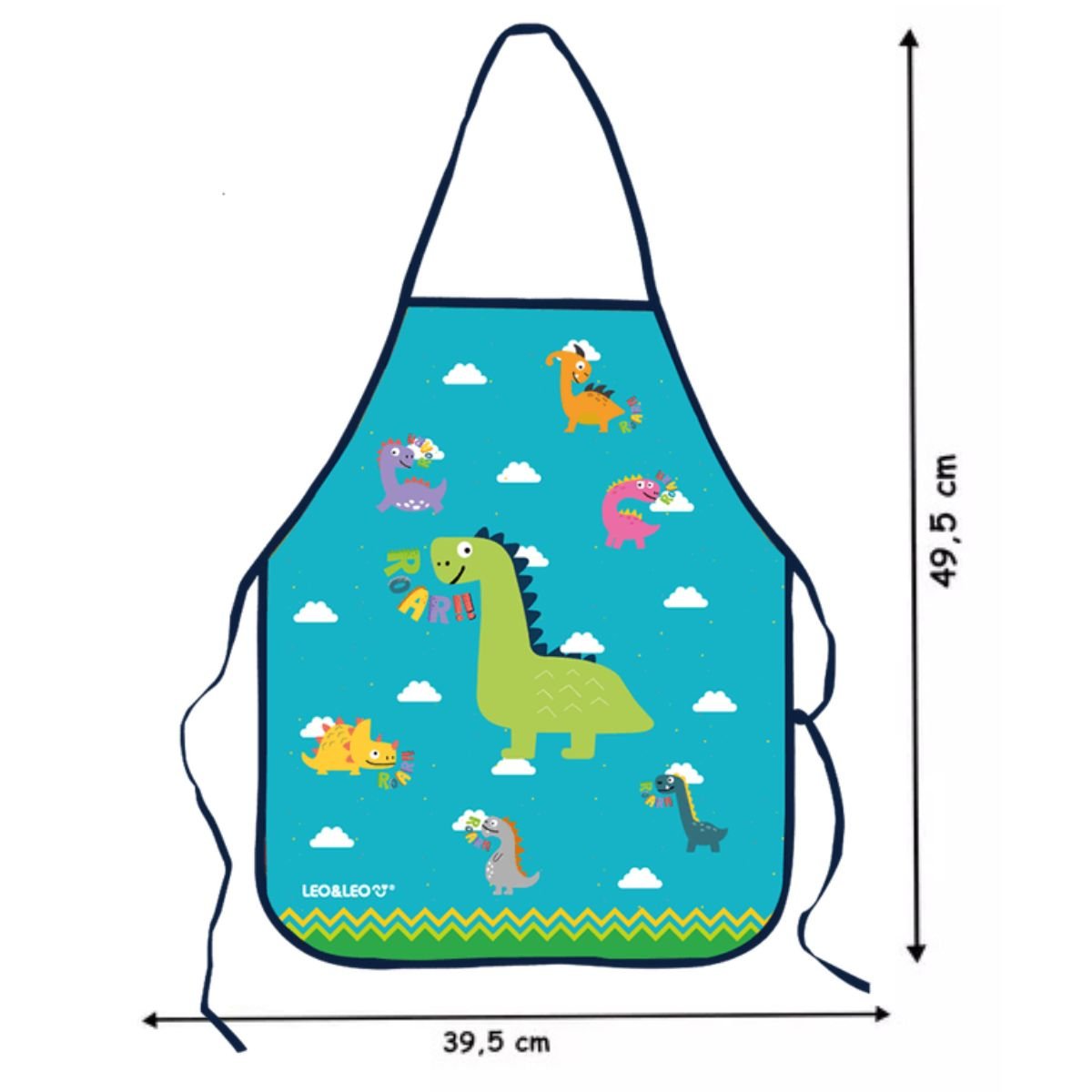 AVENTAL INFANTIL ESCOLAR IMPERMEAVEL DINOSSAURO DINO - LEONORA - Image 2