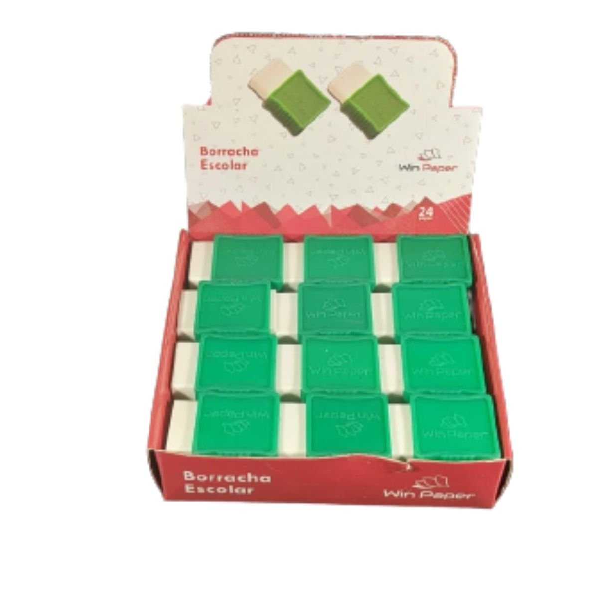 BORRACHA BRANCA COM CAPA KIT 24 UNIDADES - WINCY - Image 2