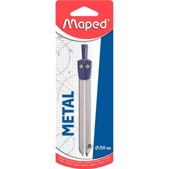 COMPASSO ESCOLAR START METALICO AZUL - MAPED