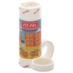 FITA ADESIVA COLORIDA ESCOLAR BRANCO 12X10M KIT 10 UNIDADES - FIT PEL