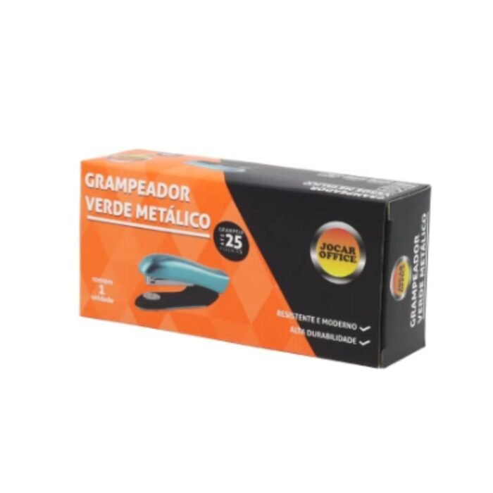 GRAMPEADOR PLASTICO PARA 25 FLS VERDE METALICO - LEONORA - Image 3