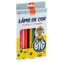 LAPIS DE COR JUMBO BIG TRIANGULAR 12 CORES - BRW