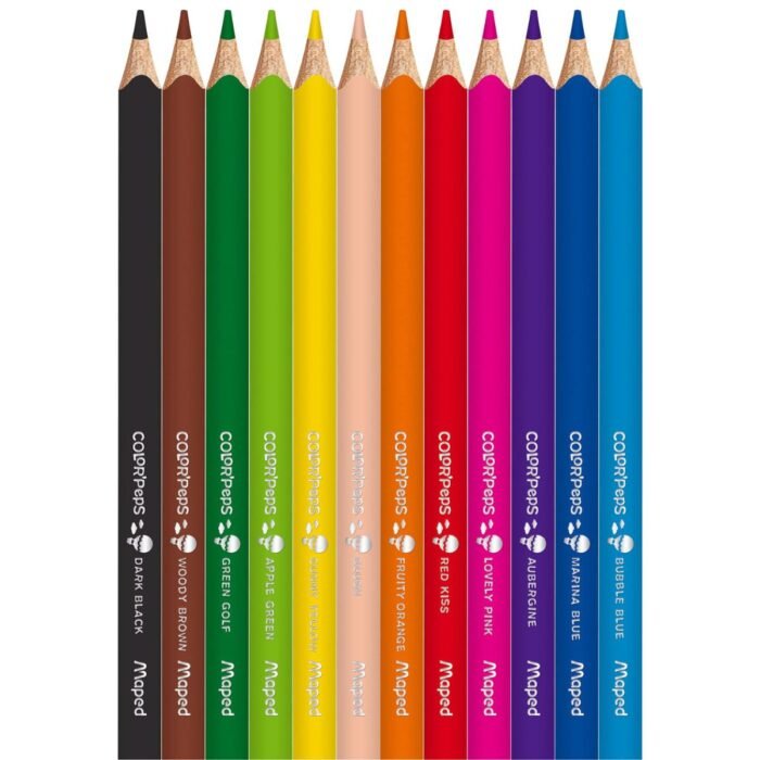 LAPIS DE COR JUMBO COLOR PEPS PONTA GROSSA 12 CORES - MAPED - Image 2
