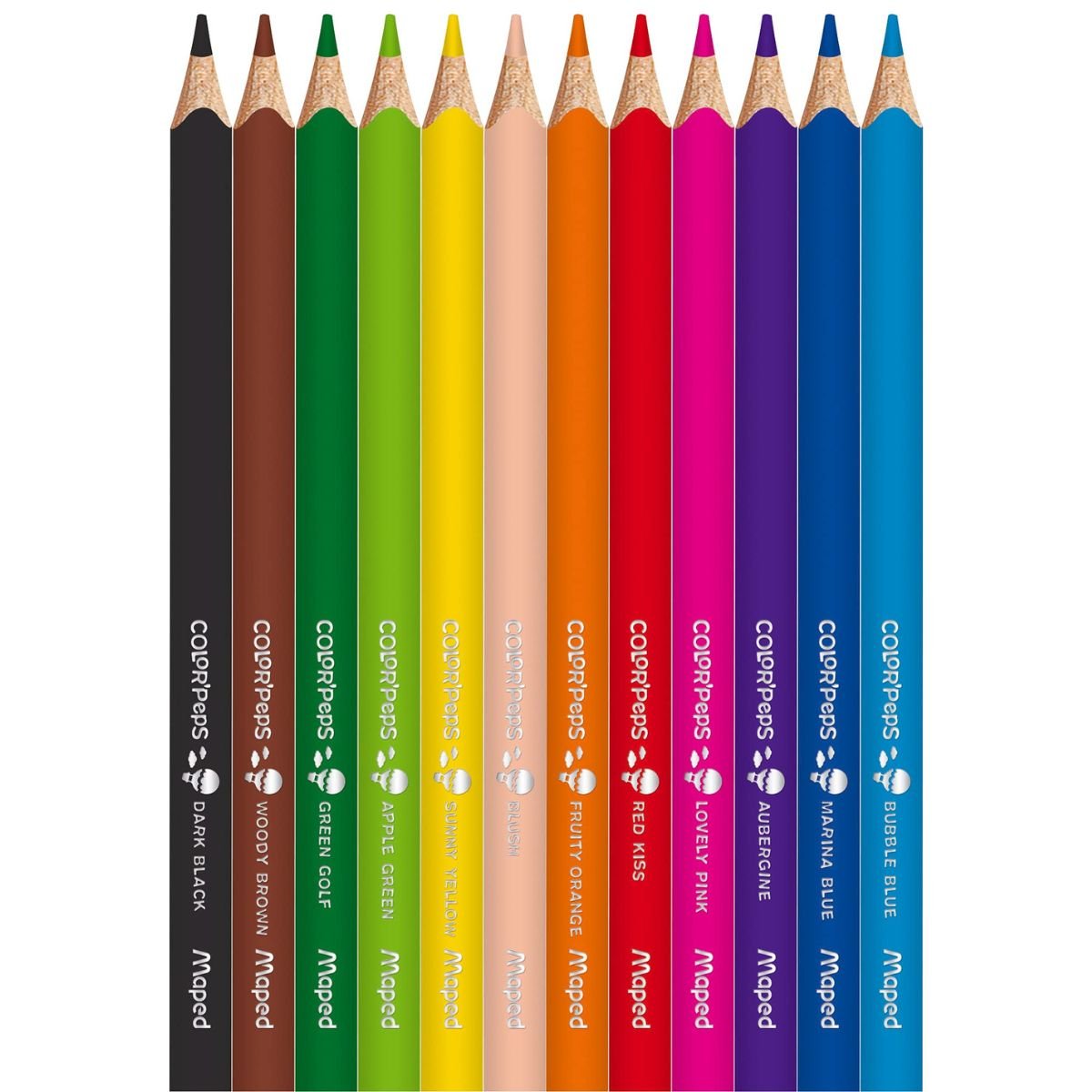 LAPIS DE COR JUMBO COLOR PEPS PONTA GROSSA 12 CORES - MAPED - Image 2