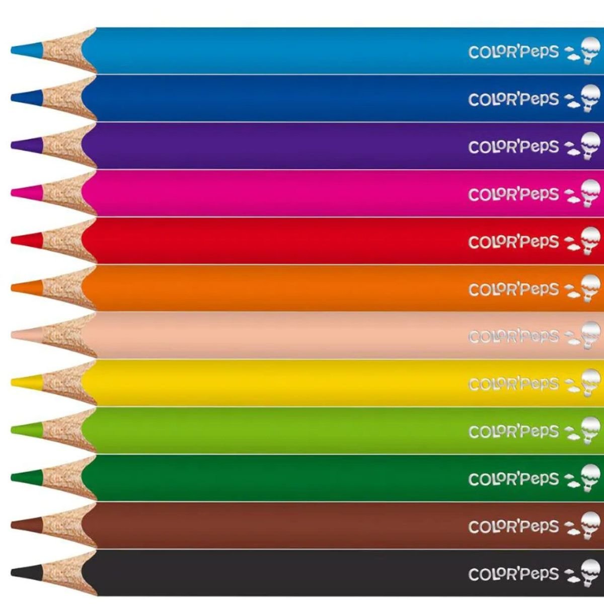 LAPIS DE COR JUMBO COLOR PEPS PONTA GROSSA 12 CORES - MAPED - Image 3