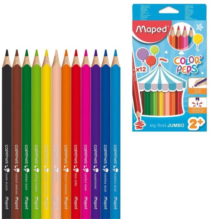 LAPIS DE COR JUMBO COLOR PEPS PONTA GROSSA 12 CORES - MAPED - Image 5