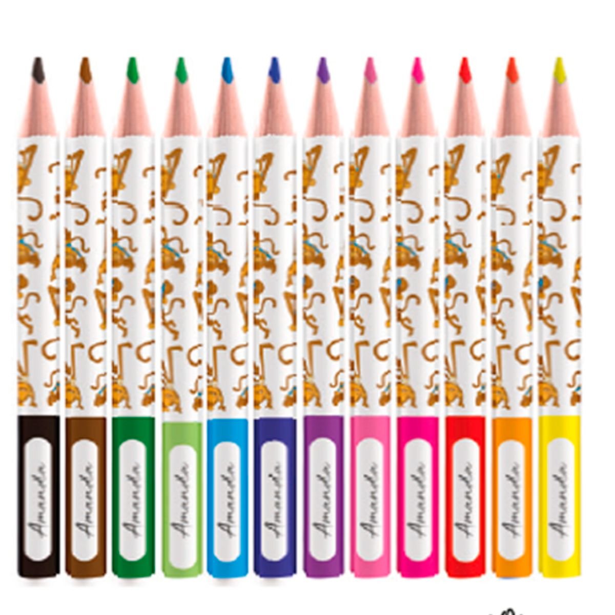 LAPIS DE COR JUMBO TRIANGULAR SUPER COM APONTADOR 12 CORES - LEONORA - Image 2