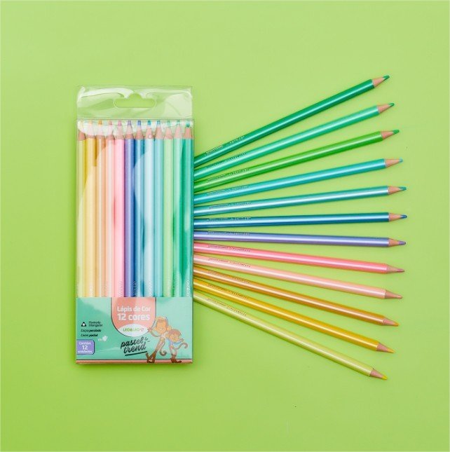 LAPIS DE COR TRIANGULAR PASTEL TREND 12 CORES - LEONORA - Image 3