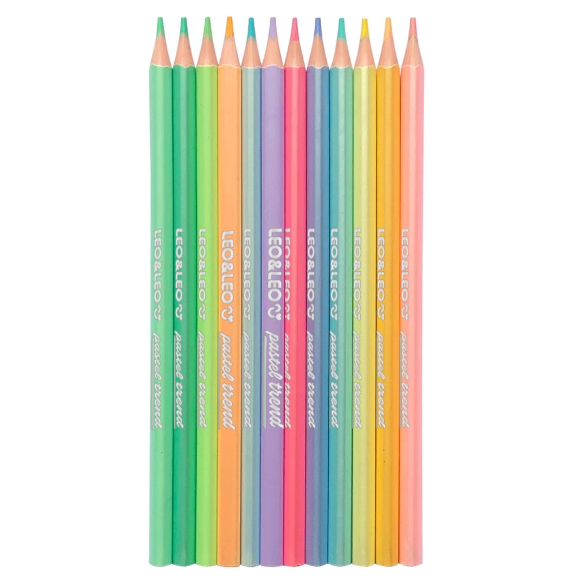 LAPIS DE COR TRIANGULAR PASTEL TREND 12 CORES - LEONORA - Image 2