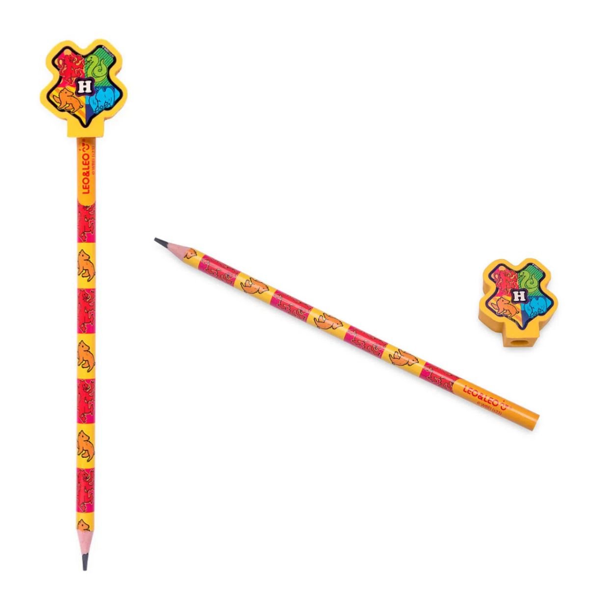 LAPIS GRAFITE HB COM BORRACHA PONTEIRA DECORADA HARRY POTTER KIT 4 UNIDADES - LEONORA - Image 4