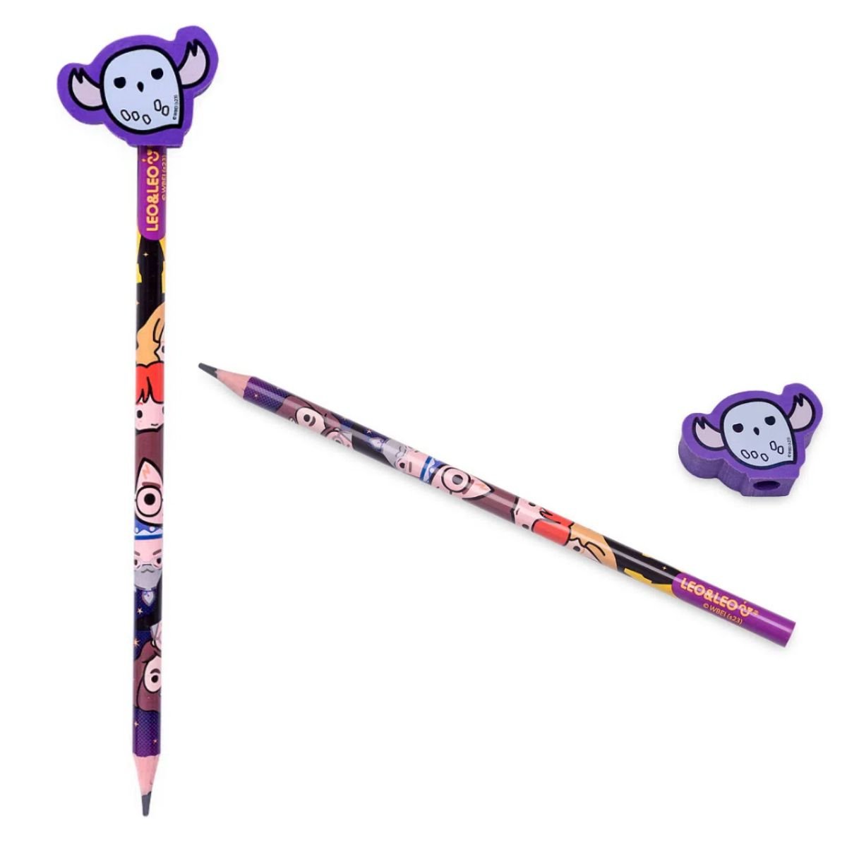 LAPIS GRAFITE HB COM BORRACHA PONTEIRA DECORADA HARRY POTTER KIT 4 UNIDADES - LEONORA - Image 6
