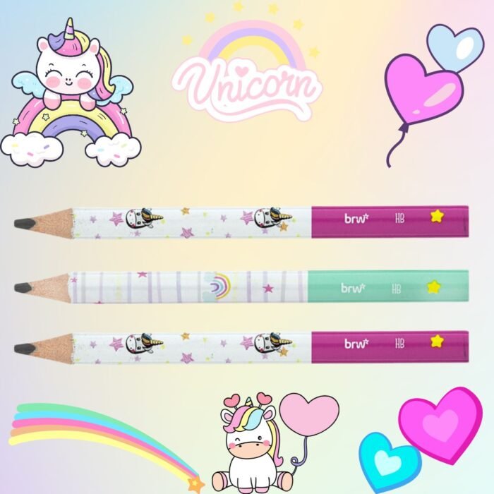 LAPIS GRAFITE PRETO JUMBO UNICORNIO MAGIC N°2/HB TRIANGULAR BIG 3 UNIDADE - BRW - Image 3