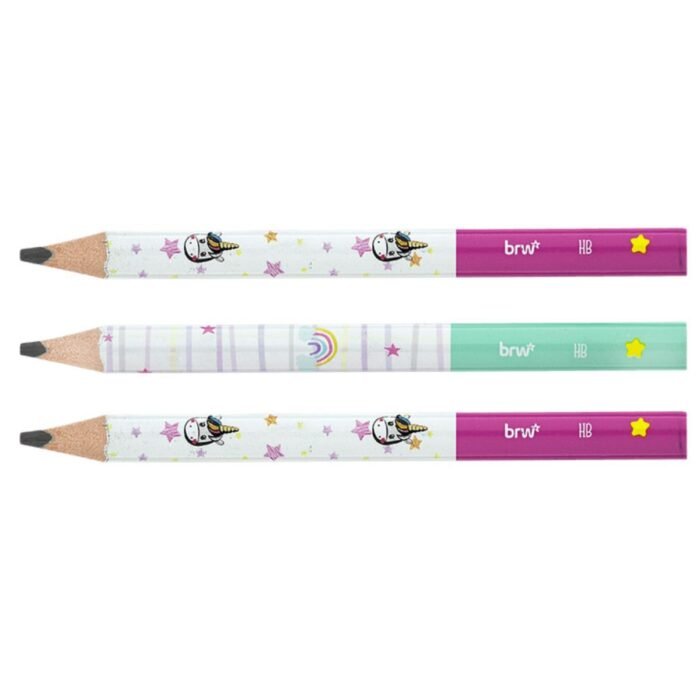 LAPIS GRAFITE PRETO JUMBO UNICORNIO MAGIC N°2/HB TRIANGULAR BIG 3 UNIDADE - BRW - Image 5