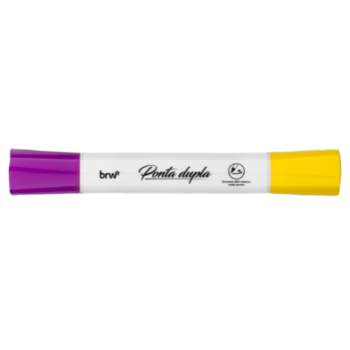 MARCADOR PINCEL PARA QUADRO BRANCO 2 EM 1 PONTA DUPLA ROSA E AMARELO CX 12 UNIDADES - BRW - Image 7