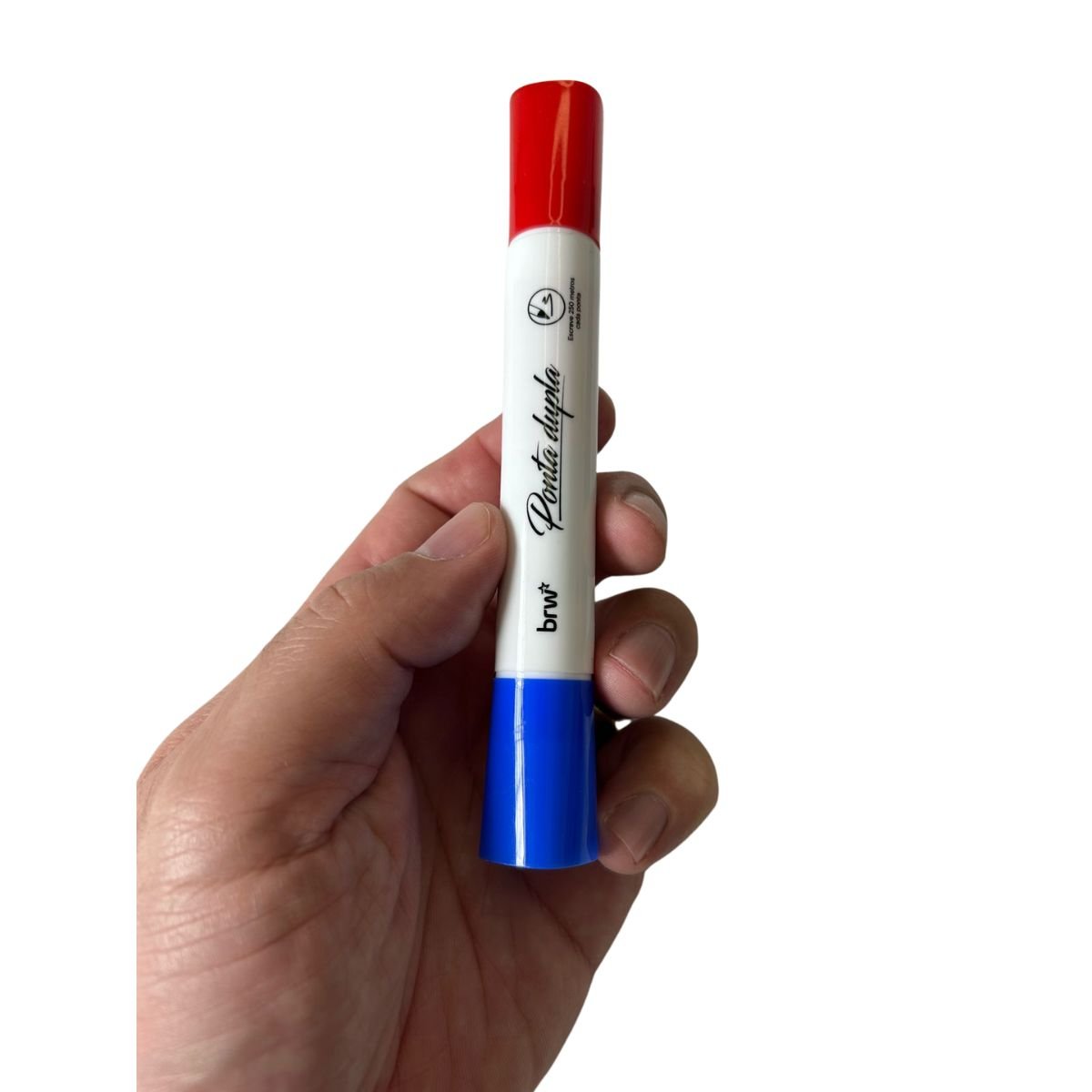 MARCADOR PINCEL PARA QUADRO BRANCO 2 EM 1 PONTA DUPLA VERMELHO E AZUL CX 12 UNIDADES - BRW - Image 5