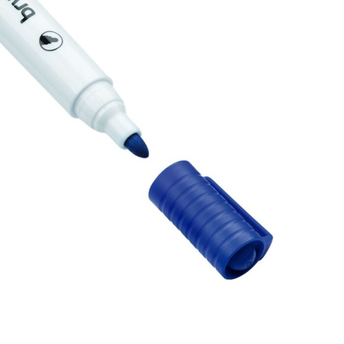 MARCADOR PINCEL PARA QUADRO BRANCO AZUL COM PONTA REDONDA - BRW - Image 3
