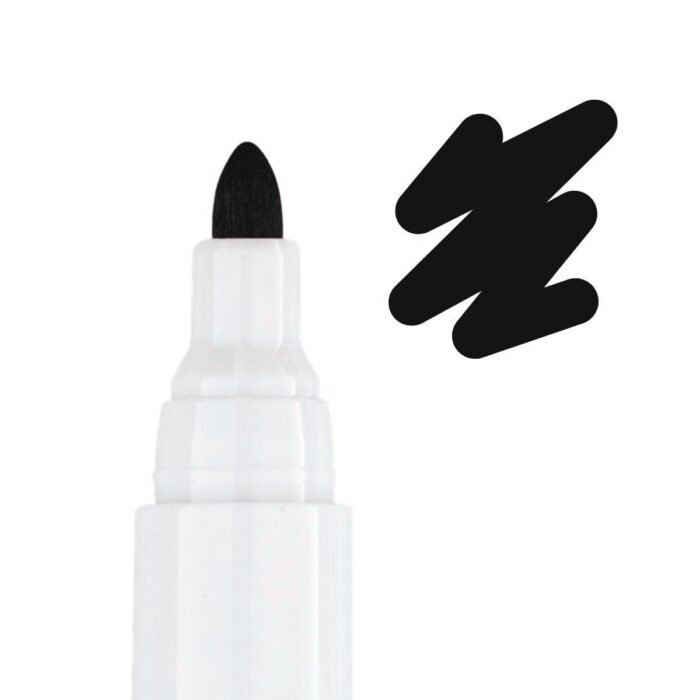 MARCADOR PINCEL PARA QUADRO BRANCO PRETO COM PONTA REDONDA - BRW - Image 2