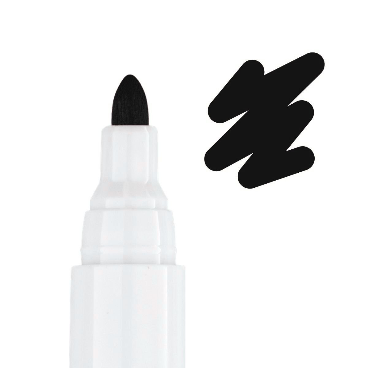 MARCADOR PINCEL PARA QUADRO BRANCO PRETO COM PONTA REDONDA - BRW - Image 2