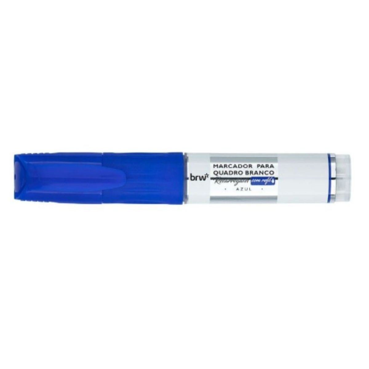 MARCADOR PINCEL PARA QUADRO BRANCO RECARREGAVEL COM CARTUCHO AZUL LINHA PRIME - BRW