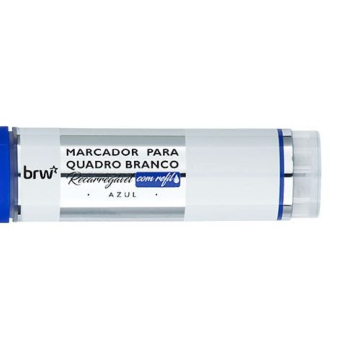 MARCADOR PINCEL PARA QUADRO BRANCO RECARREGAVEL COM CARTUCHO AZUL LINHA PRIME - BRW - Image 4
