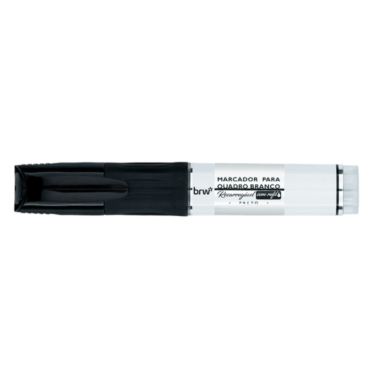 MARCADOR PINCEL PARA QUADRO BRANCO RECARREGAVEL COM CARTUCHO PRETO LINHA PRIME KIT 12 UNIDADES - BRW - Image 2