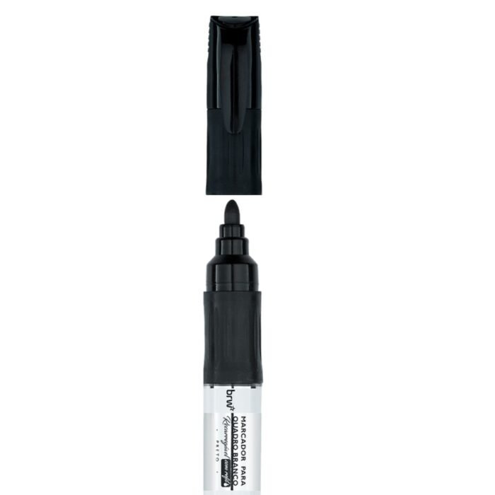 MARCADOR PINCEL PARA QUADRO BRANCO RECARREGAVEL COM CARTUCHO PRETO LINHA PRIME KIT 12 UNIDADES - BRW - Image 5