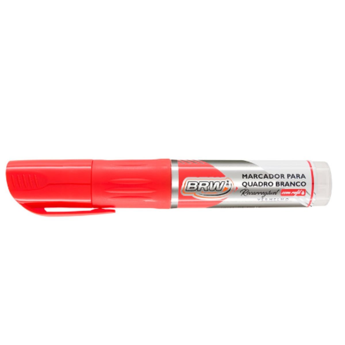 MARCADOR PINCEL PARA QUADRO BRANCO RECARREGAVEL COM CARTUCHO VERMELHO LINHA PRIME - BRW
