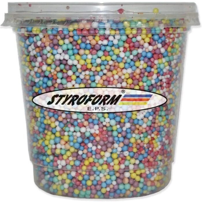 PEROLA DE ISOPOR EPS BOLINHA BOLA COLORIDA POTE 750ML - STYROFORM