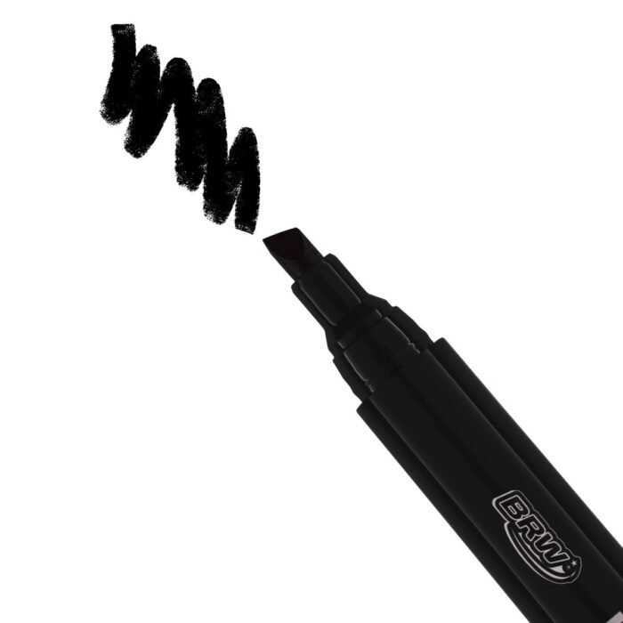 PINCEL ATOMICO MARCADOR PERMANENTE RECARREGAVEL MULTIUSO PONTA CHANFRADA COR PRETO - BRW - Image 5